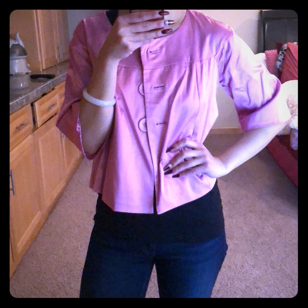 Pink satin jacket